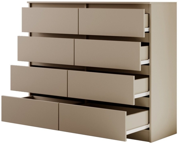 Beautysofa Kommode mit acht Schubladen LEMON, Breite: 120cm oder 140cm, viele Farbvarianten, mit 8 Schubladen Bild 3