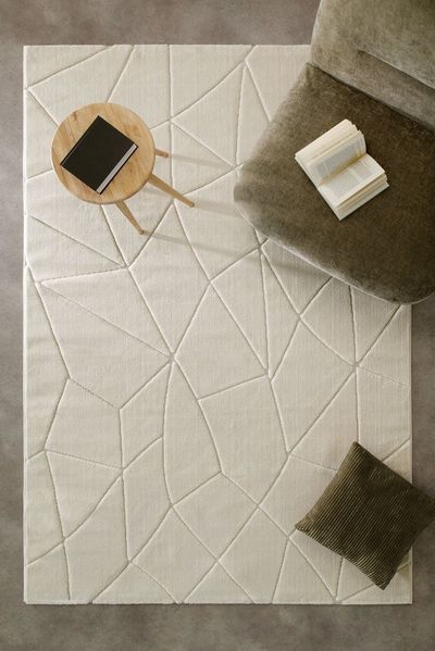 Wecon home Teppich Unplugged, auch in quadratischer Form, rechteckig, Höhe: 10 mm, Kurzflor, Hoch Tief Struktur, gewebt, Wohnzimmer, Schlafzimmer, modern