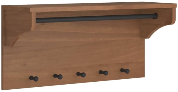 vidaXL Wandgarderobe SANDNES 87x30x42 cm Massivholz Kiefer 4010473