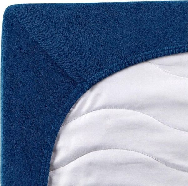 Traumschlaf Spannbettlaken, Frottee Stretch, blau, 90x200 - 100x200 cm