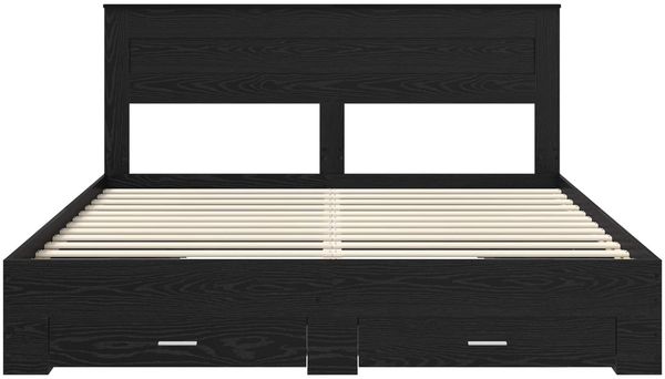 vidaXL Bettrahmen Schwarz Eichen-Optik 180 x 200 cm Holzwerkstoff 3409959 Bild 8