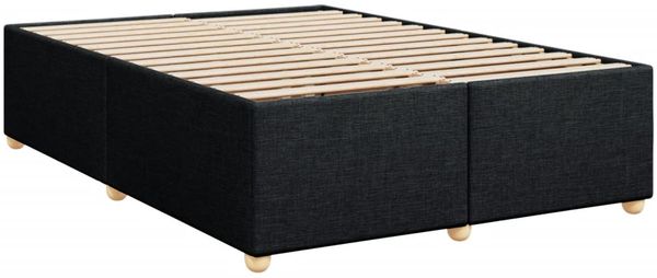 vidaXL Boxspringbett mit Matratze Schwarz 140x200 cm Stoff 3289019 Bild 9