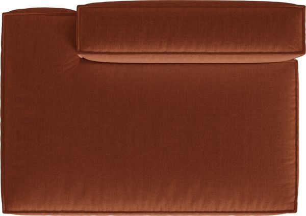 Micadoni Modul Nuria 3-Sitzer Links Strukturierter Stoff Ziegel Bild 4