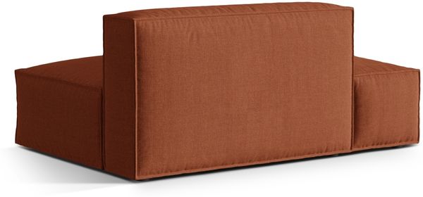 Micadoni Modul Nuria 3-Sitzer Links Strukturierter Stoff Ziegel Bild 3