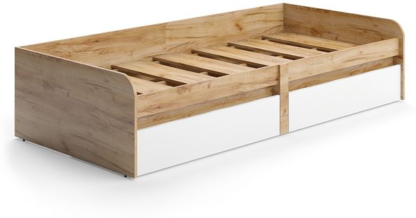 Kinderbett Clario Weiß/Artisan 90x200 cm ohne Matratze Vicco