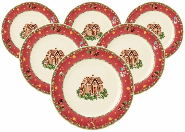 Seltmann Weiden Marieluise Weihnachtsnostalgie Brotteller ø 17 cm 6er Set