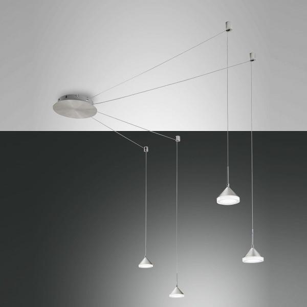FABAS LUCE No. 3410-49-212 Pendelleuchte Isabella 4-flammig nickel satiniert chrom