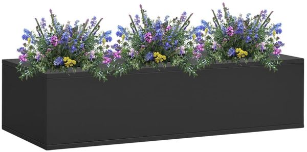 vidaXL Büro-Blumenkasten Anthrazit 90x40x23 cm Stahl 336428