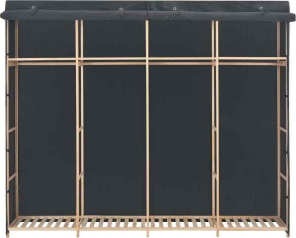 vidaXL Kleiderschrank Grau 200 x 40 x 170 cm Stoff 248201