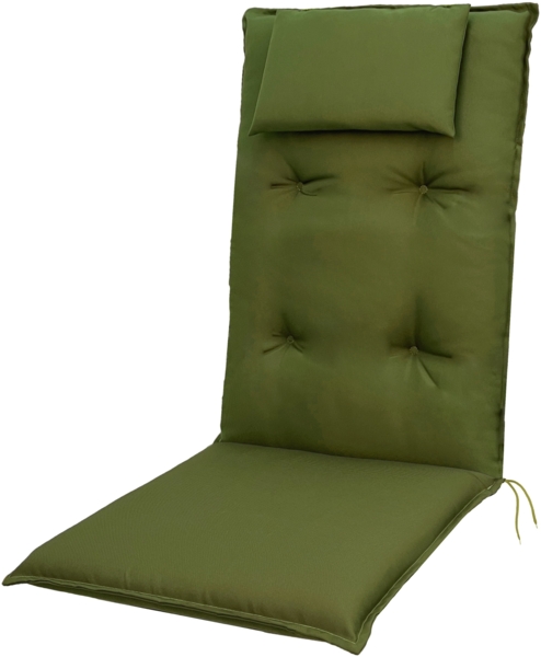 doppler® Hochlehnerauflage 7836 grün Gartenstuhl Auflagen Kissen Polster für Hochlehner Einlage, (1 St, 1 Auflage), für Hochlehner-Stühle
