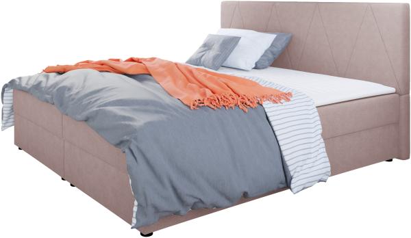 Mirjan24 Boxspringbett Wirig III, Rosa 140 x 200 cm