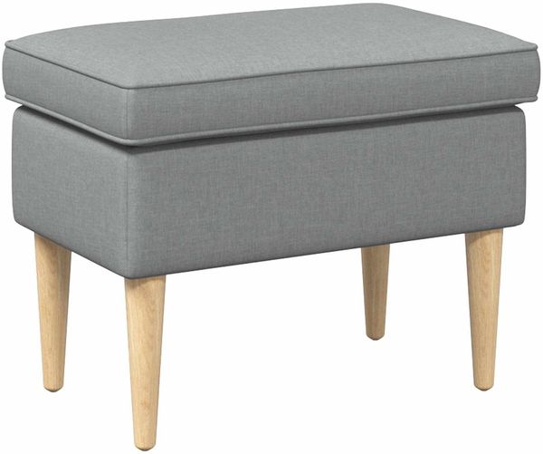 vidaXL Hocker Hellgrau 55 x 35 x 41 cm Polyester 42029976