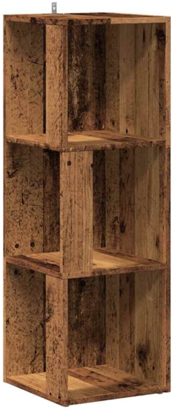 vidaXL Eckregal Altholz-Optik 33x33x100 cm Holzwerkstoff 856720