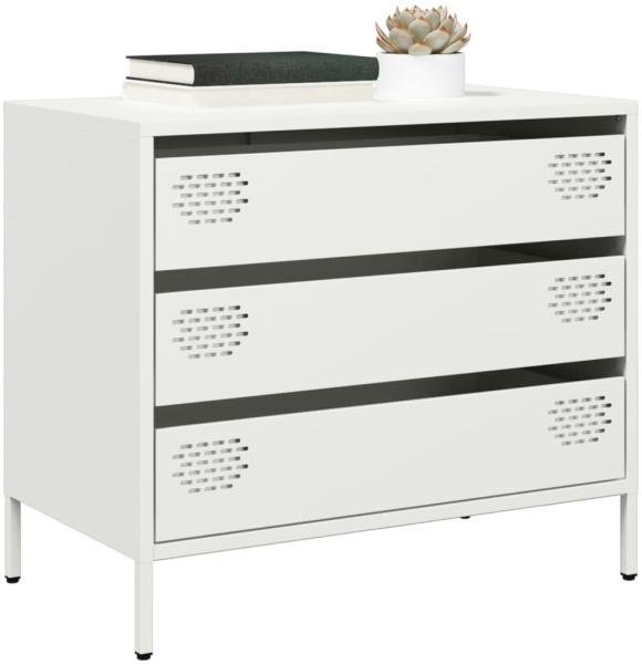 vidaXL Sideboard Weiß 68x39x58,5 cm Kaltgewalzter Stahl 851297