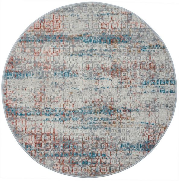 OTTO home Teppich Myrah, rund, Höhe: 8 mm, Kurzflor, modernes Design, pflegeleicht, Wohnzimmer
