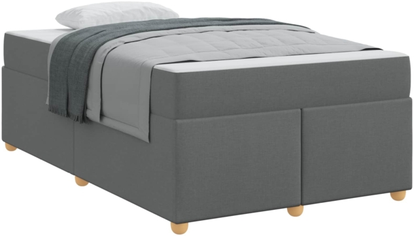 vidaXL Bettrahmen mit Matratze Dunkelgrau 120 x 200 cm Stoff 3399350