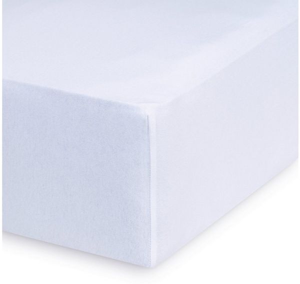 bugatti Spannbettlaken PREMIUM, Baumwolle mit Elasthan, 180 g/m², Jersey-Elasthan, Gummizug: rundum, (1 Stück), blickdicht und dehnbar