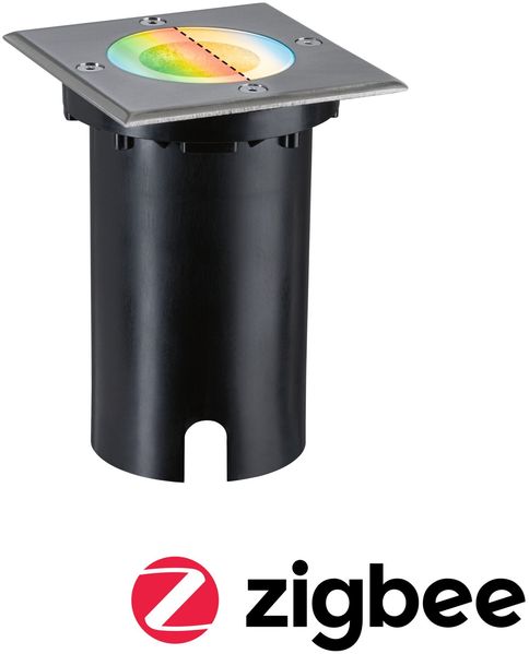 Paulmann 94846 LED Bodeneinbauleuchte Smart Home Zigbee Floor eckig Eisen IP67 RGBW