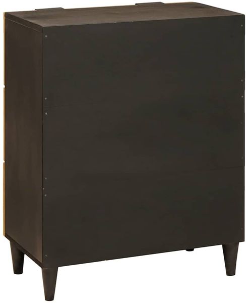 vidaXL Sideboard Schwarz und Gold 60 x 33 x 75 cm Massivholz Mango 4017831 Bild 5