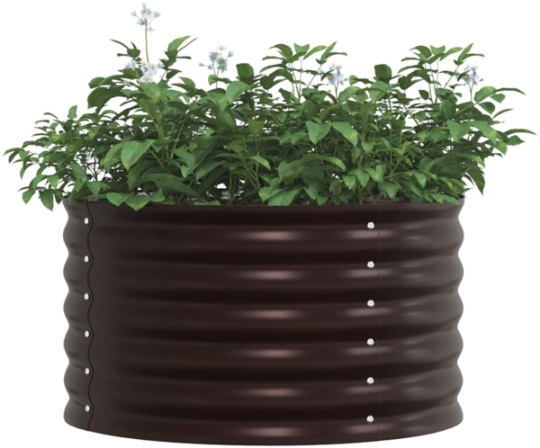 vidaXL Garten-Hochbeet Braun 80 x 80 x 44 cm Stahl 42008141