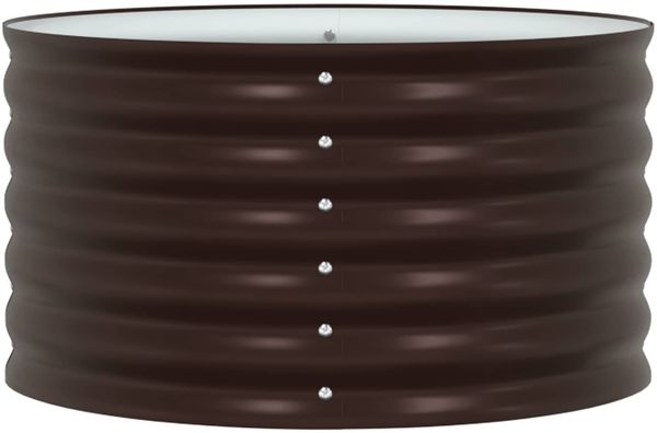vidaXL Hochbeet Braun 80 x 80 x 44 cm Stahl 42008141 Bild 4