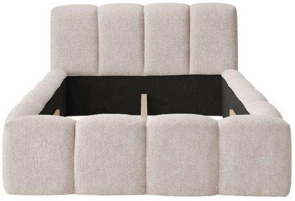 Home affaire Polsterbett LHUBERT wahlweise mit/ohne Bettkasten, Breite Liegefläche 160/180 cm, Stauraumbett, Doppelbet mit Kopfteil, ohne Matratze