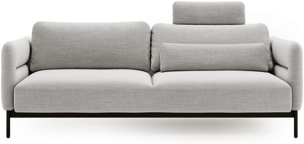 Selsey 'Solianero' 3-Sitzer-Sofa mit Schlaffunktion, hellgrau, 223 cm ca. 95 x 223 x 96 cm Bild 6