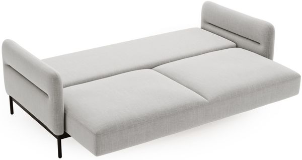 Selsey 'Solianero' 3-Sitzer-Sofa mit Schlaffunktion, hellgrau, 223 cm ca. 95 x 223 x 96 cm Bild 4