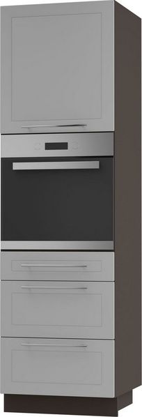Backofenschrank Kvantum Q-D14/RU/3M Teilauszug 60cm Korpus- & FrontFarbe: dust grey matt / lava