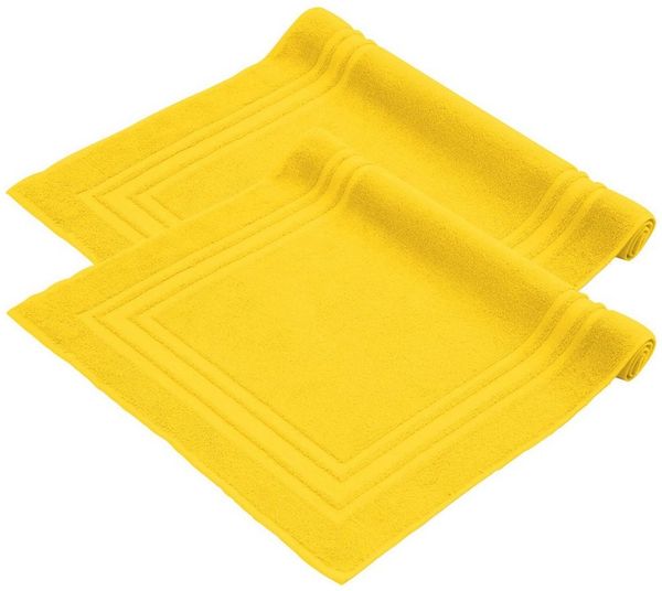 Komfortec Badematte Badvorleger aus 100% Baumwolle, Waschbar Duschmatte, Frottee, Rechteckig, 600 g/m², 2er Set, Saugfähig & Schnelltrocknend