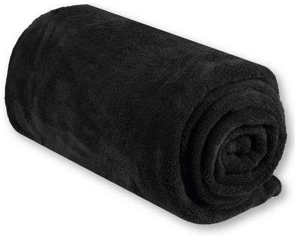 Babydecke Krabbeldecke Schmusedecke Kuscheldecke für Kleinkinder, flauschig weich nach ÖKO-TEX Standard 100 in vielen verschiedenen Ausführungen verfügbar in vielen Grüßen und Farben (ca. 90x140 cm / schwarz - jetblack)