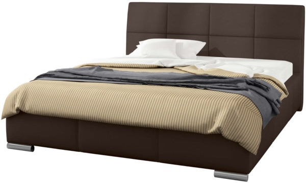 99rooms Jayden Polsterbett ohne Bettkasten 120x200 cm Velours Jasmine Braun Bild 3