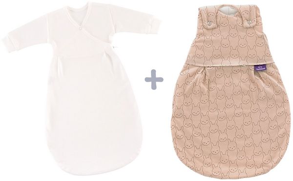 Träumeland Babyschlafsack LIEBMICH 3tlg. Set Kuschelhase beige 56/62