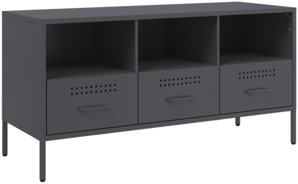 vidaXL TV-Schrank Anthrazit 100,5x39x50,5 cm Stahl 843038