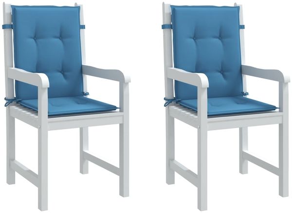 vidaXL Niedriglehner-Auflagen 2 Stk. Melange Blau 100x50x4 cm Stoff 4002457