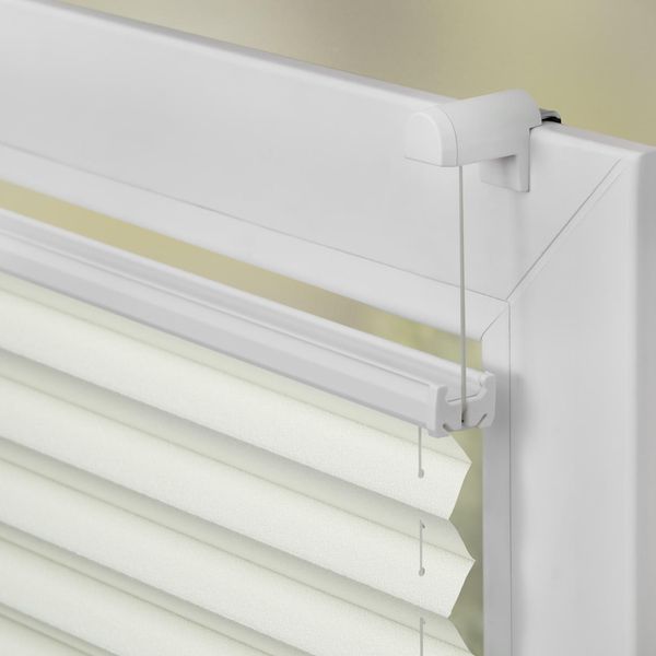 Lichtblick Sonnenschutzsysteme GmbH Verdunklungsplissee Helsingborg 100 cm x 130 cm (BxL) Creme Verdunkelnd mit Thermofunktion; einfache Installation mit Klemmträgern; verspannt Bild 3