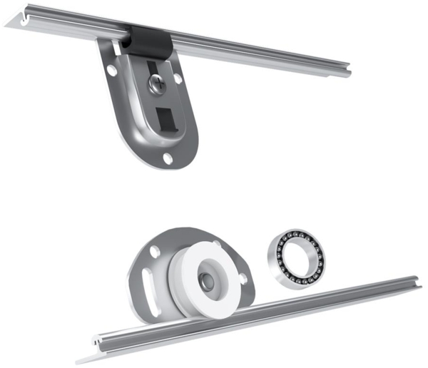 Schwebetrenschrank, 3-trig Schrank 200 cm mit 4 Schubladen, und Spiegel Kleiderschrank VILUNO 4. Farbe: Weiß, sonoma Bild 5