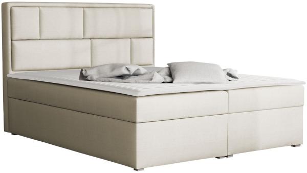 Boxspringbett Deco Box, Beige, 180x200 cm