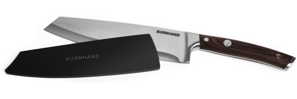 BURNHARD® Küchenmesser mit Pakka-Holzgriff inkl. Kunststoffscheide, Deutscher Klingenstahl, ergonomische Form - Multi-Color - #946143
