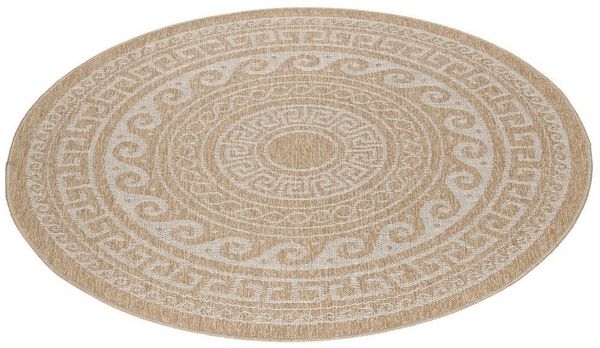 Ayyildiz Teppiche Outdoorteppich COMILLA 0887, rund, Höhe: 5 mm, Pflegeleicht / Strapazierfähig / In- und Outdoor geeignet