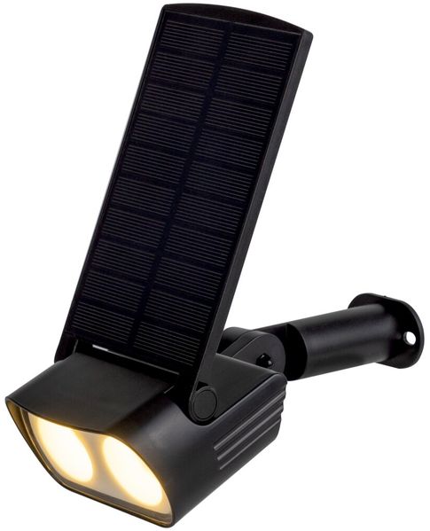 Ambia Garden Solarleuchte LED schwarz, 19 x 28.5 x 9.5 cm, mit Akku und 3 Helligkeitsstufen