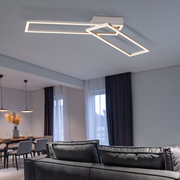 LED Deckenleuchte, stahlfarben, 3 Stufen Dimmer, verstellbar Bild 3