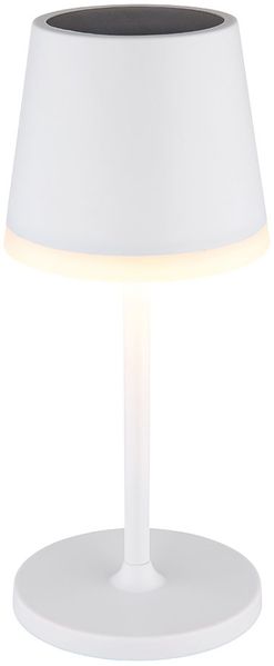 LED Solarleuchte, Tischlampe, Metall, Weiß, IP44, H 41 cm Bild 10