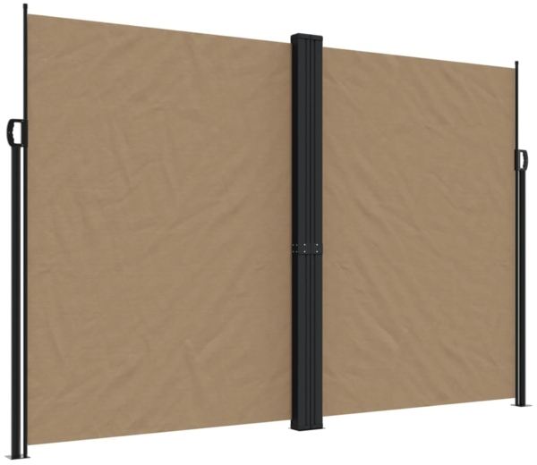 vidaXL Seitenmarkise Ausziehbar Taupe 220x1000 cm 4004784