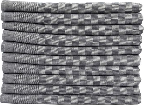 One Home Geschirrtuch Karo, (10-tlg, Grubentücher Set), 100% Baumwolle, Halbzwirn Qualität