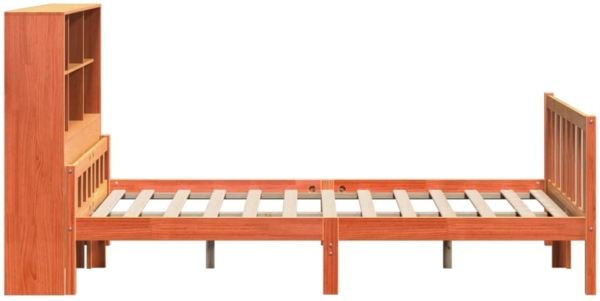 vidaXL Massivholzbett ohne Matratze Wachsbraun 150x200 cm Massivholz 3322152 Bild 4