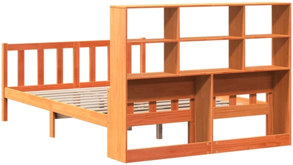 vidaXL Massivholzbett ohne Matratze Wachsbraun 150x200 cm Massivholz 3322152 Bild 5