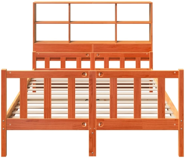 vidaXL Massivholzbett ohne Matratze Wachsbraun 150x200 cm Massivholz 3322152 Bild 3