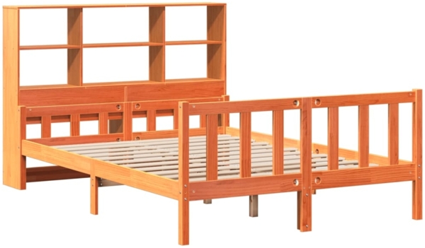 vidaXL Massivholzbett ohne Matratze Wachsbraun 150x200 cm Massivholz 3322152 Bild 2