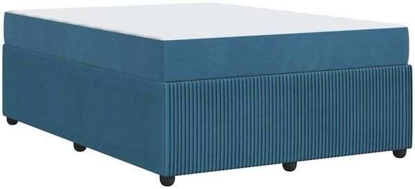 vidaXL Bettrahmen mit Matratze Blau 160 x 200 cm Stoff 3398416 Bild 7